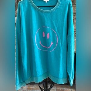 (NWOT) ODDI Smiley Face Sweatshirt 3XL